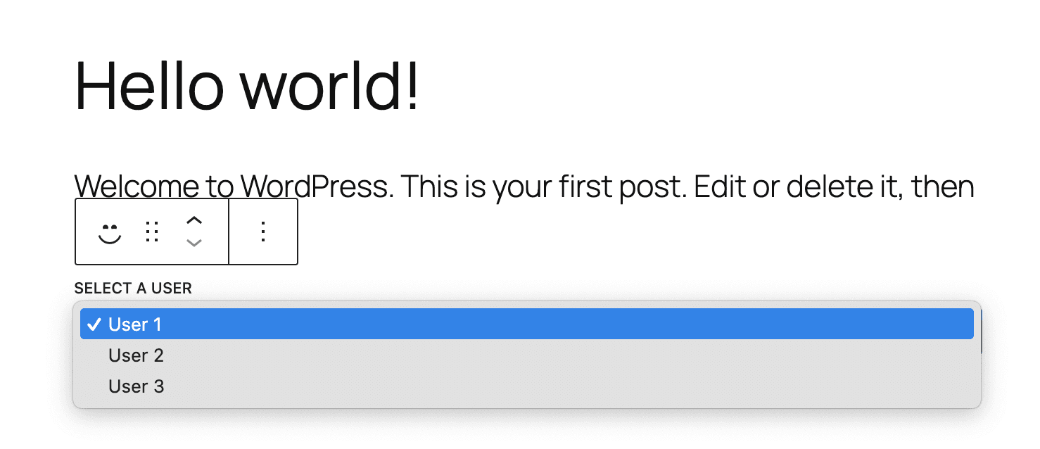 Ejemplo de select box