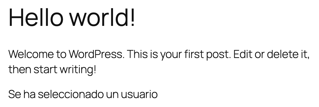 Usuario seleccionado